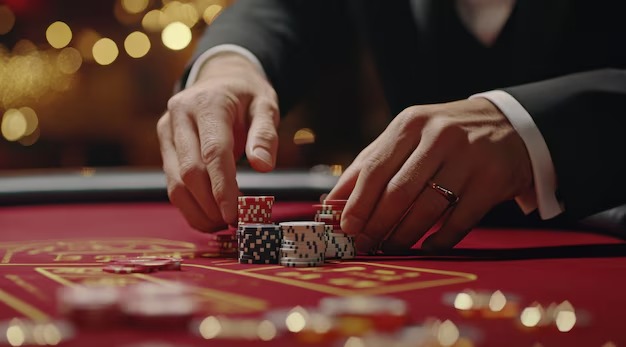 JILI live casino table interface showing dealer and player positions